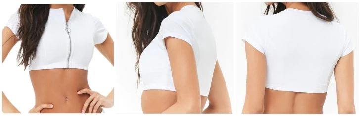 Short Sleeve Zip Front Swimwear With Rash Guard